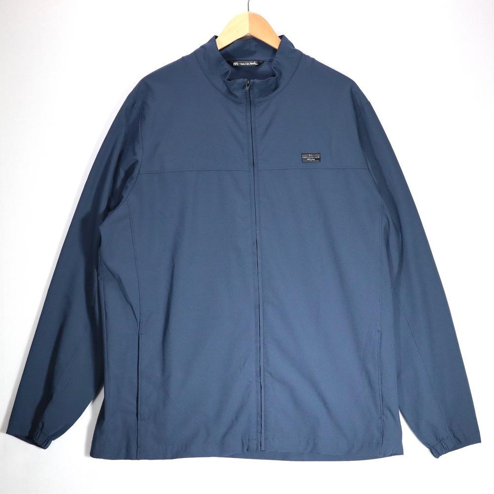 TravisMathew Jacket Mens XXL Blue Full Zip Ripstop Stretch Golf Activewear